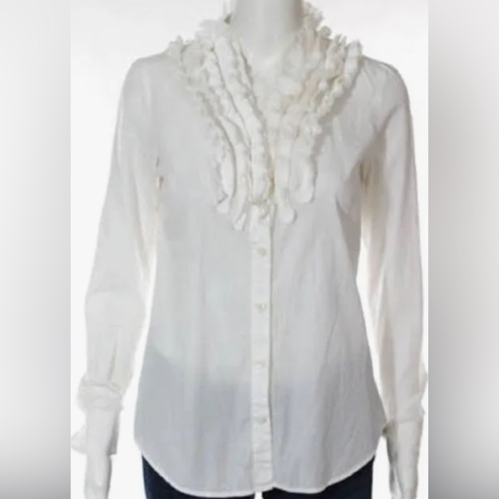J. Crew Romantic Ruffle button down - Picture 2 of 4